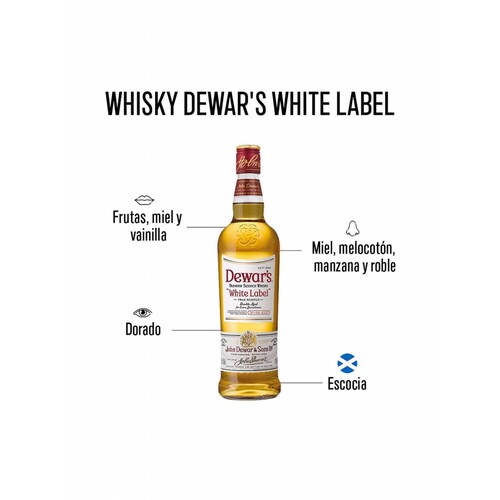 Pack de 4 Whisky Dewars Blend White Label 1 L 