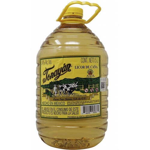 Pack de 2 Licor De Caña Tonayan Pet Blanco Y Amarillo 5 L 