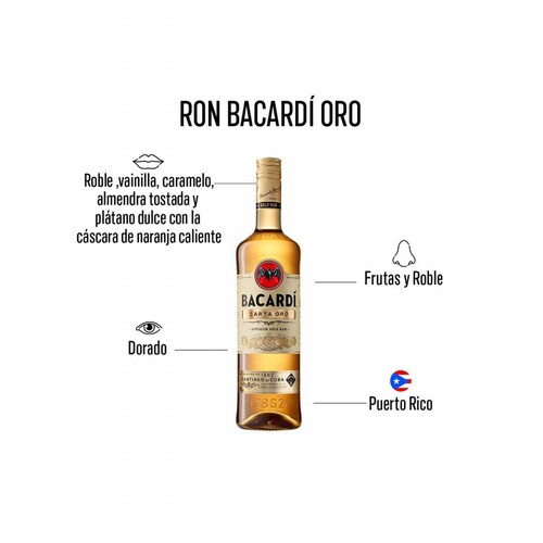 Pack de 6 Ron Bacardi Carta Oro 200 ml 