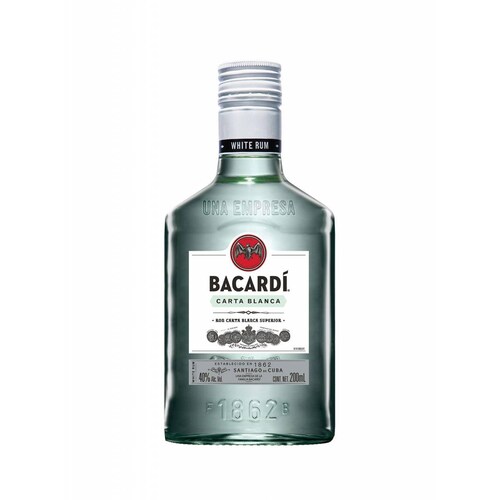 Pack de 2 Ron Bacardi Carta Blanca 200 ml 