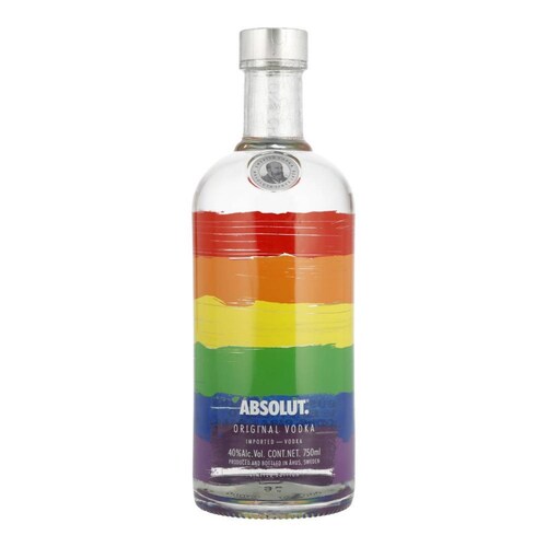 Pack de 4 Vodka Absolut Rainbow 750 ml 