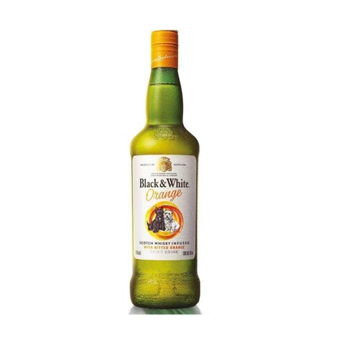 Pack de 4 Whisky Black And White Orange Blend 700 ml 