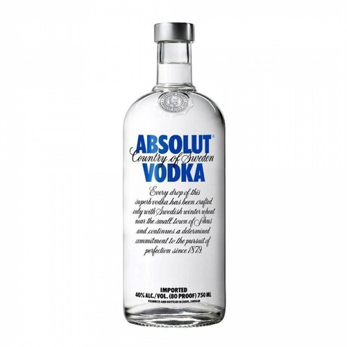 Pack de 2 Vodka Absolut Blue 750 ml 
