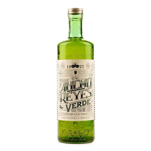 Pack de 2 Licor Reyes De Chile Ancho Verde 750 ml 