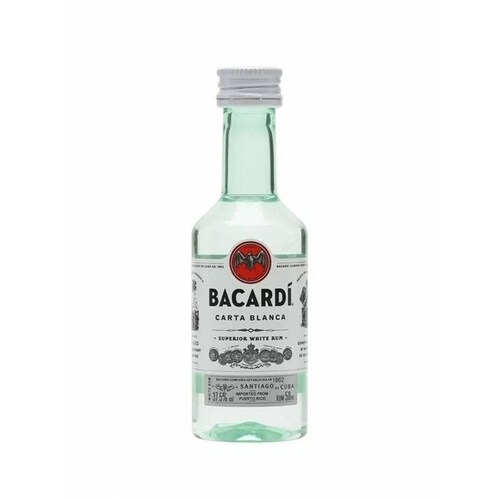 Pack de 2 Ron Bacardi Carta Blanca MIni 50 ml 