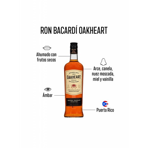 Pack de 2 Ron Bacardi Oakheart 750 ml 