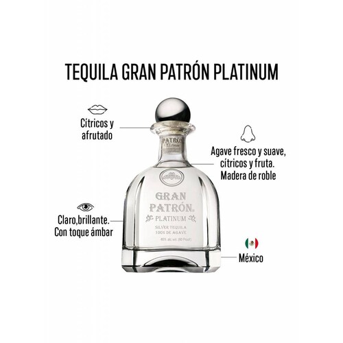 Pack de 4 Tequila Gran Patrón Platinum 750 ml 