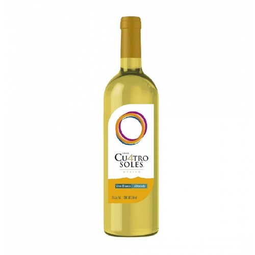 Pack de 6 Vino Blanco Cuatro Soles Afrutado 700 ml 