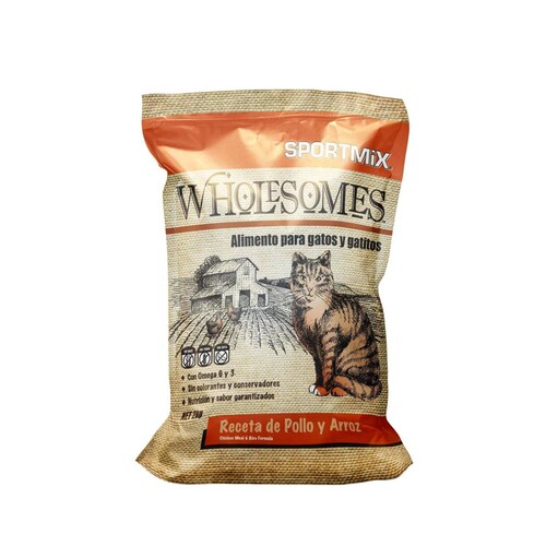 Alimento para Gatos Sportmix Wholesomes Pollo y Arroz 2 Kg 