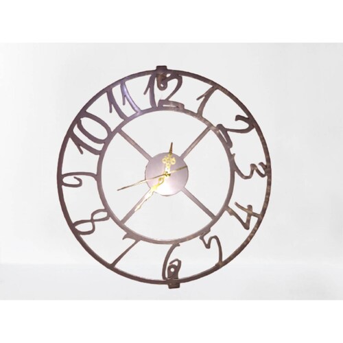Reloj De Pared Metálico Clásico Color Plata 