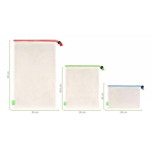 Set de Bolsas Ecológicas Bableco Reusables para frutas y verduras 