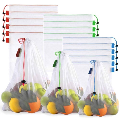 Set de Bolsas Ecológicas Bableco Reusables para frutas y verduras 