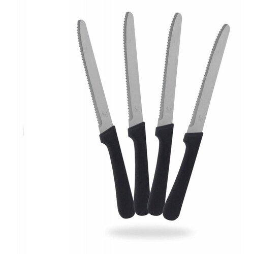 Set de 4 Cuchillos Bazzeff de cocina tipo serrucho con punta redonda 
