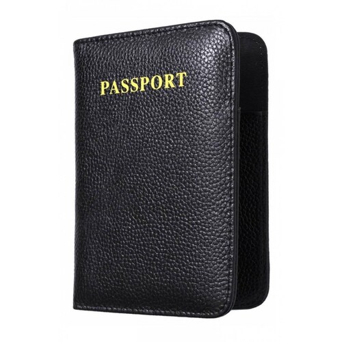 Funda Vedicci - Estuche Porta Pasaporte de Piel Genuina Gris
