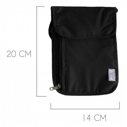 Porta Documentos Vazma para Viaje, Porta Pasaporte con Rfid Negro