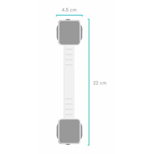 Set de 2 Seguros Tiernelle para Puertas Bebes Seguros para Cajones Blanco