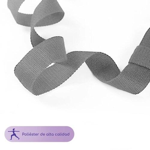Correa Thefne de Estiramiento y para Tu Tapete de yoga O Pilates Gris