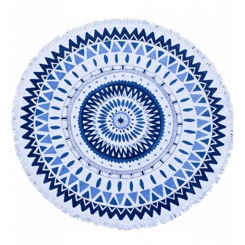 Toalla Canotagio Mandala de Microfibra para yoga Playa Meditación Blanco