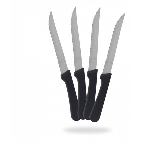 Set de 4 Cuchillos Bazzeff de Cocina para Carne Tipo Serrucho Acero 