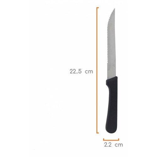 Set de 4 Cuchillos Bazzeff de Cocina para Carne Tipo Serrucho Acero 