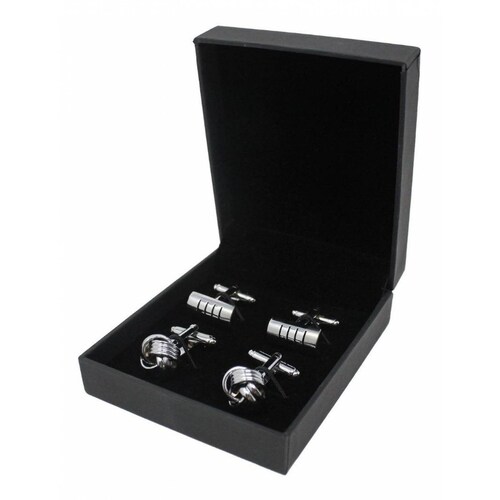 Set de 2 Gemelos Vedicci Mancuernillas Plata Acero Inoxidable Plateado