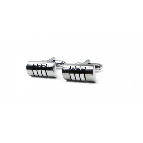 Set de 2 Gemelos Vedicci Mancuernillas Plata Acero Inoxidable Plateado