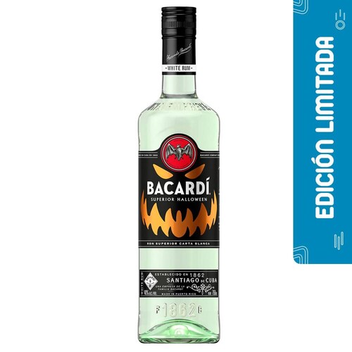 Pack de 12 Ron Bacardi Superior Halloween 750 ml 