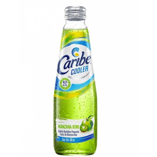 Pack de 4 Licor Caribe Cooler Manzana Verde+Kiwi 300 ml 