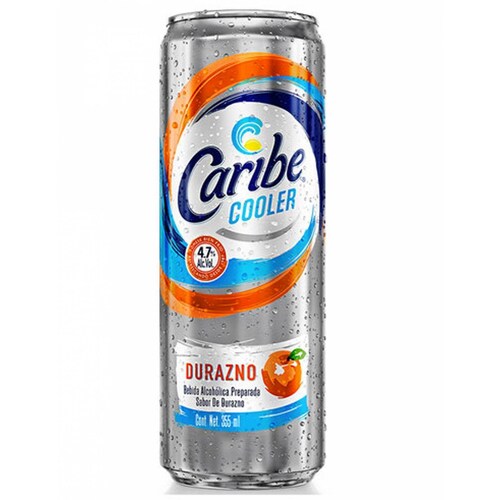 Licor Caribe Cooler Durazno 355 ml 