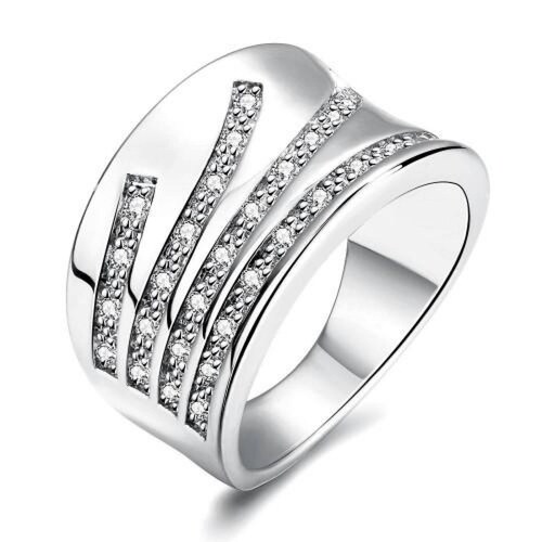 Anillo Queen Moonlight Con Cristales - Plateado 