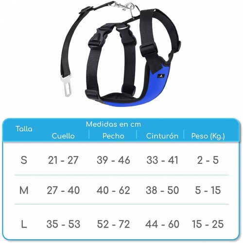 Arnés Mascretta para Perro con Cinturón de Seguridad para Auto 
