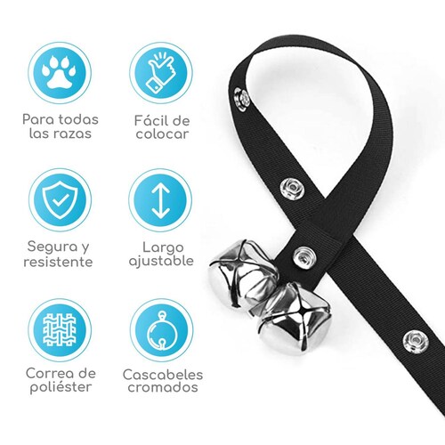 Timbre Mascretta para Perros Negro