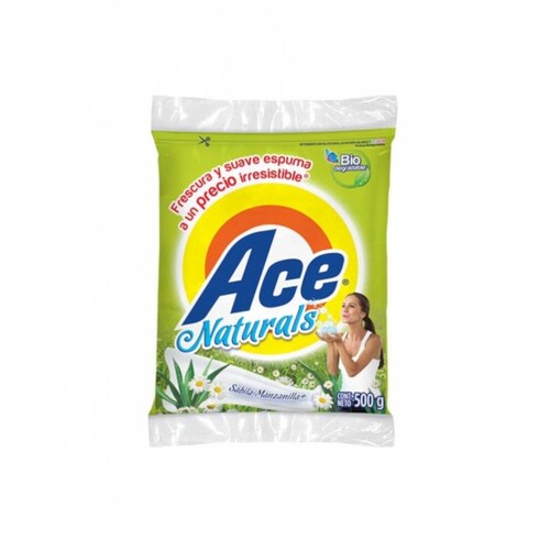 Pack de 24 Detergente para Ropa en Polvo Ace Nat de 500 gr 