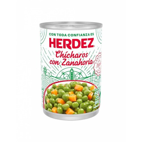 Pack de 24 Chicharos con Zanahoria Herdez de 400 gr 