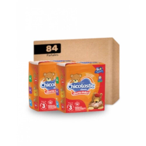 Pack de 6 Pañal Chicolastic Classic Mediano de 14 Pañales 