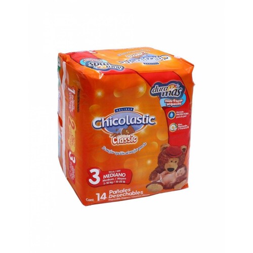 Pack de 6 Pañal Chicolastic Classic Mediano de 14 Pañales 