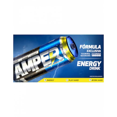 Pack de 12 Bebida Energética Amper Energy de 473 ML 