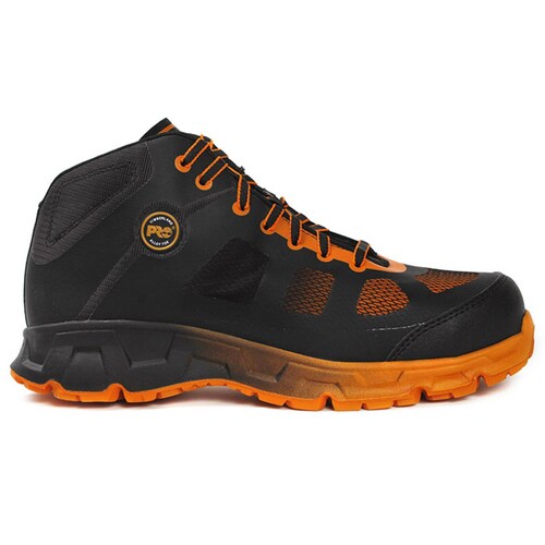 Bota industrial, caballero, negro / naranja, timberland, t6rf