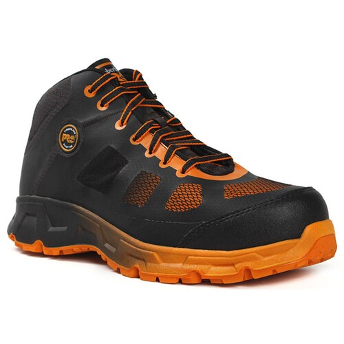 Bota industrial, caballero, negro / naranja, timberland, t6rf