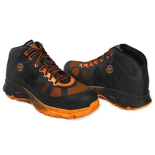 Bota industrial, caballero, negro / naranja, timberland, t6rf