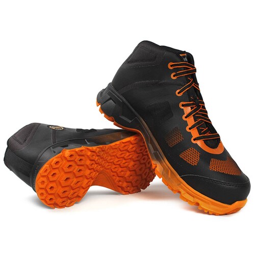 Bota industrial, caballero, negro / naranja, timberland, t6rf