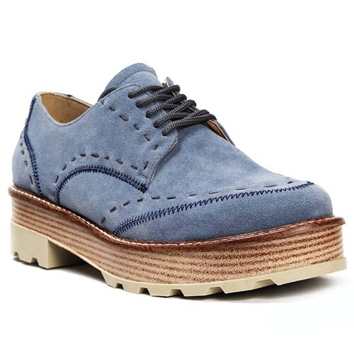 Zapato oxford casual para dama Gosh GH-0V8DMAZ azul carnaza