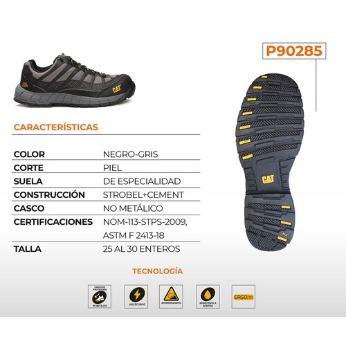  Caterpillar Zapatillas deportivas para hombre, Negro/Blanco :  Ropa, Zapatos y Joyería