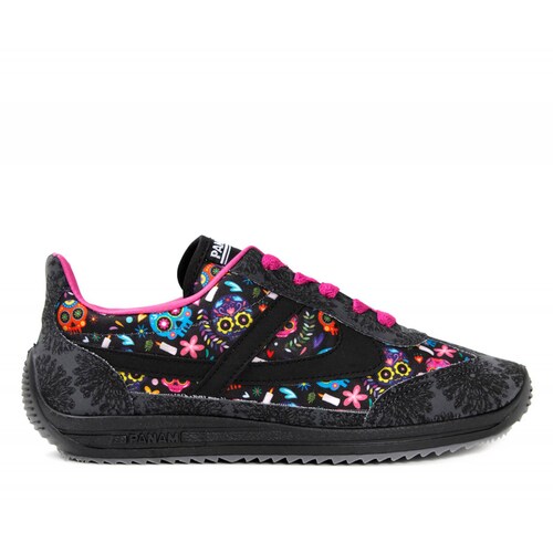 Tenis Panam para dama 90018-0181 Negro Rosas (26-31)