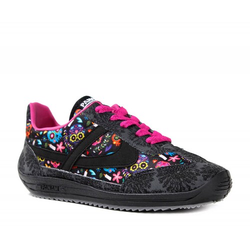 Tenis Panam para dama 90018-0181 Negro Rosas (26-31)