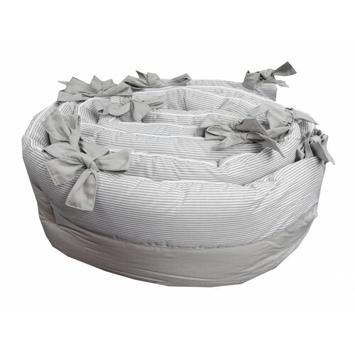 Bumper Protector para cuna Cary bebe Grey Patch 4 metros