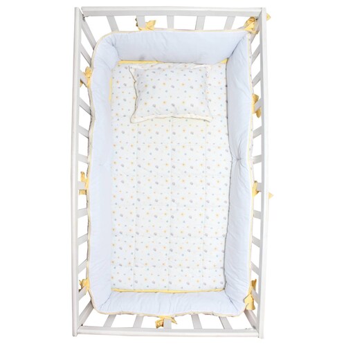 Juego de Edredon para Cuna Cary Sunshine&Rainbow 95x140 cm, Amarillo
