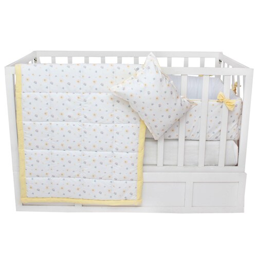Juego de Edredon para Cuna Cary Sunshine&Rainbow 95x140 cm, Amarillo