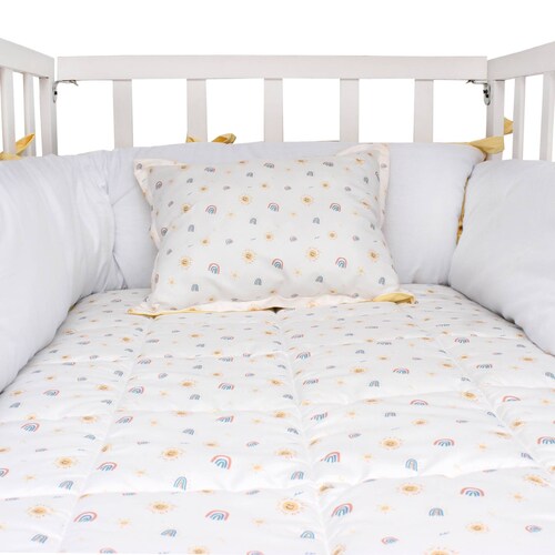 Juego de Edredon para Cuna Cary Sunshine&Rainbow 95x140 cm, Amarillo