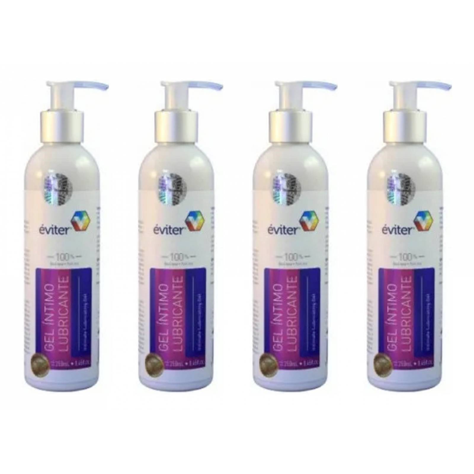 Gel Lubricante Íntimo Eviter 4 Piezas 250ml Estimulador